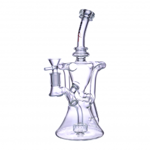 Chill Glass - 9.5" Vortex Shower Head Perc Recycler Water Pipe - [JLD-120]